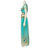 Halloweez Peacock Dress - Adult Princess Jasmine Cosplay Costume Inspired by Aladdin - Halloweez